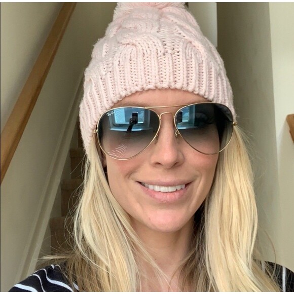 Ray-Ban Aviator RB3025 001/3F 58mm Gold Frame Light Blue Gradient Sunglasses NIB - Picture 12 of 16